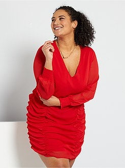 Vestido com franzidos - Kiabi