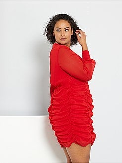 Vestido com franzidos - Kiabi