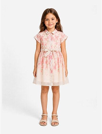 Vestido com gola de camisa - Kids Star