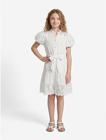 Vestido com gola de camisa - Kids Star