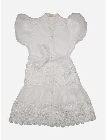 Vestido com gola de camisa - Kids Star