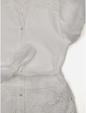Vestido com gola de camisa - Kids Star