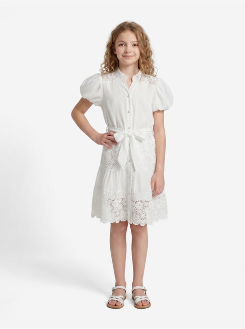 Vestido com gola de camisa - Kids Star - Kiabi