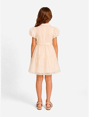 Vestido com gola de camisa - Kids Star