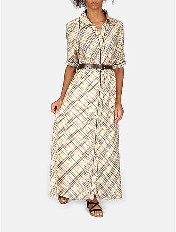 Vestido com gola de camisa
