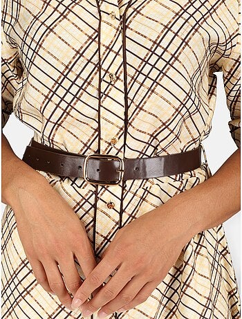 Vestido com gola de camisa