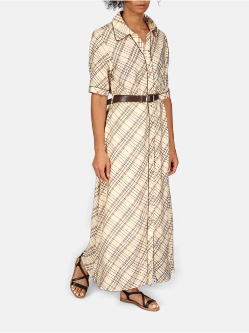 Vestido com gola de camisa - Kiabi