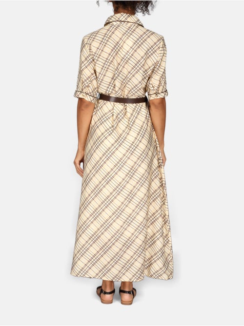 Vestido com gola de camisa - Kiabi
