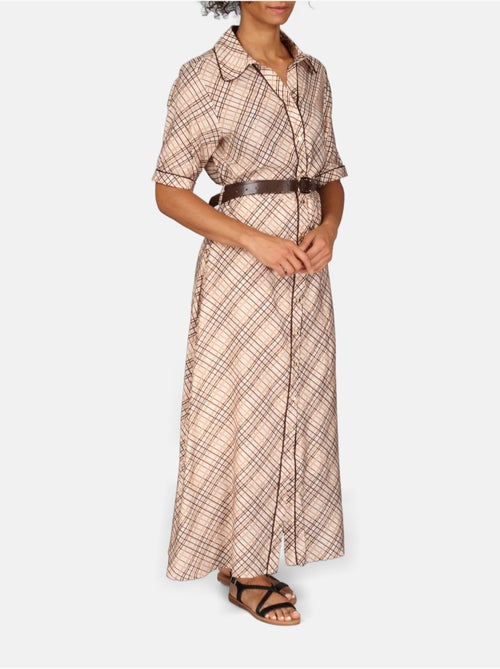 Vestido com gola de camisa - Kiabi
