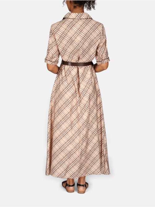 Vestido com gola de camisa - Kiabi