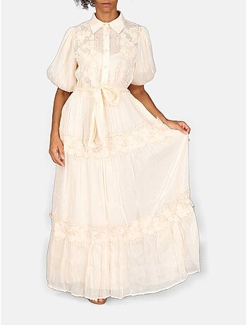 Vestido com gola de camisa