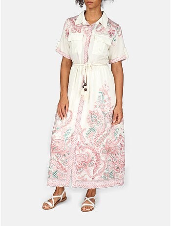 Vestido com gola de camisa