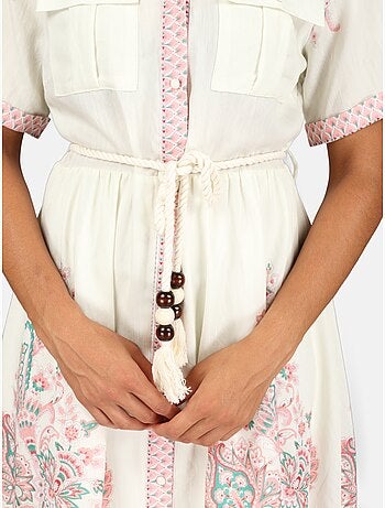 Vestido com gola de camisa