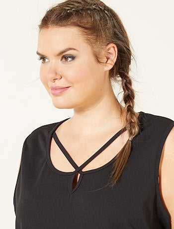 Vestido com gola de laços - Kiabi