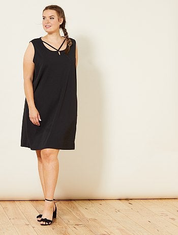 Vestido com gola de laços - Kiabi