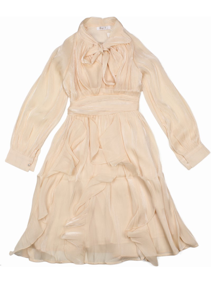 Vestido com laços - Kids Star Bege - Kiabi