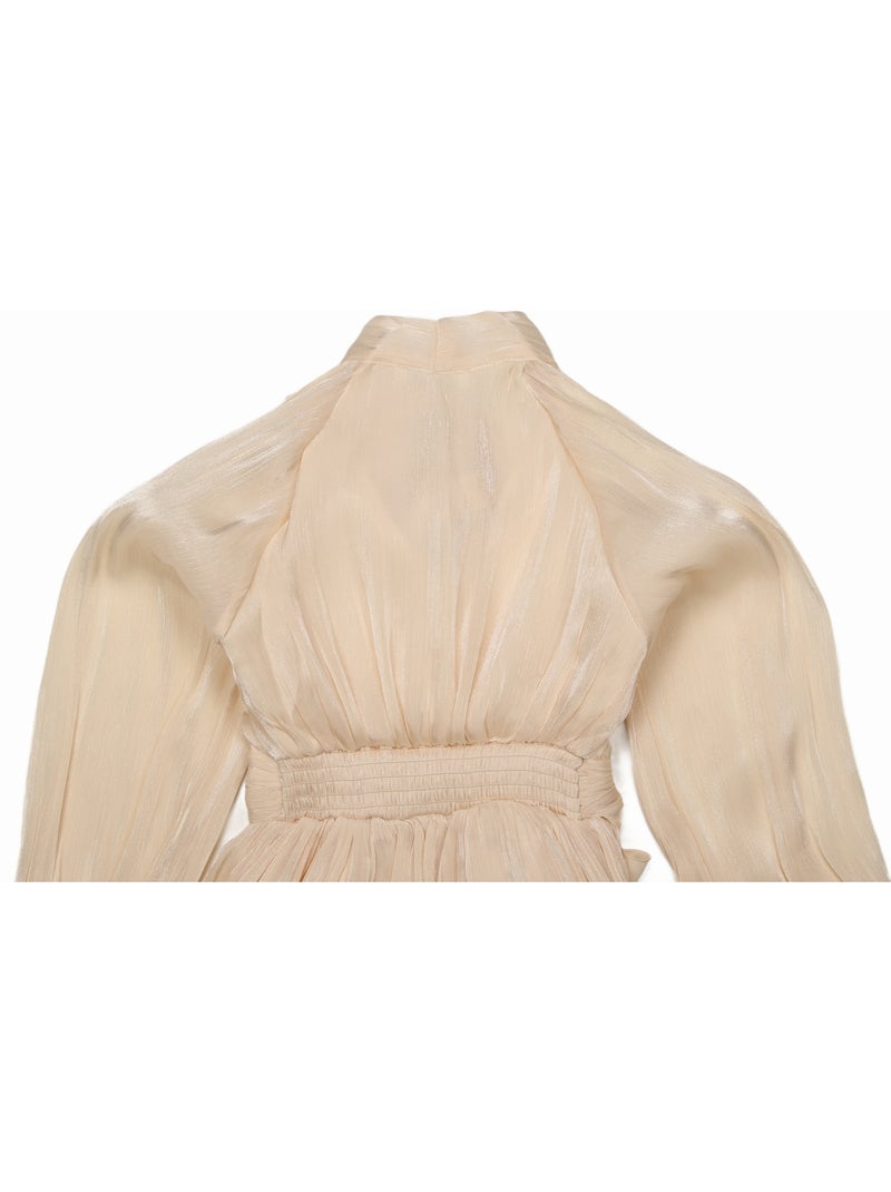 Vestido com laços - Kids Star Bege - Kiabi