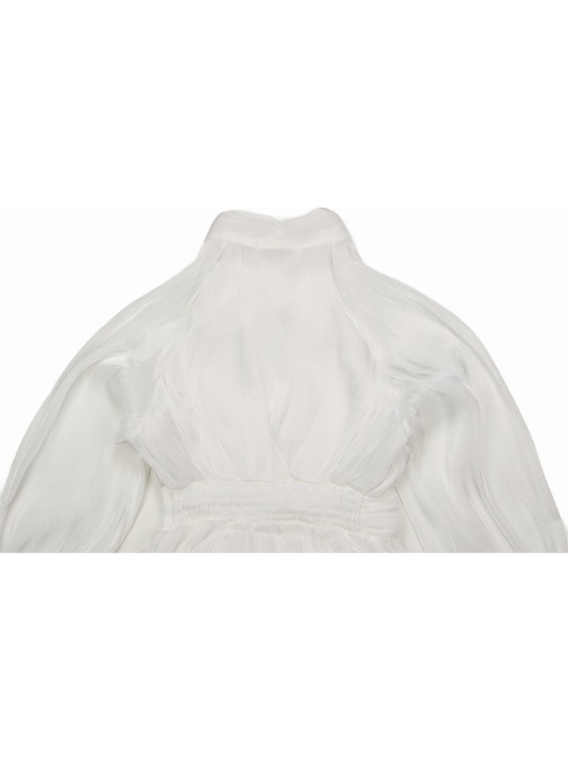 Vestido com laços - Kids Star Branco - Kiabi