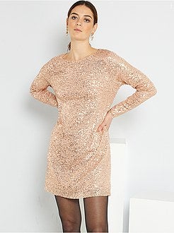 Vestido com lantejoulas - Kiabi