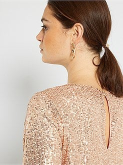 Vestido com lantejoulas - Kiabi