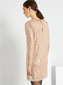 Vestido com lantejoulas - Kiabi