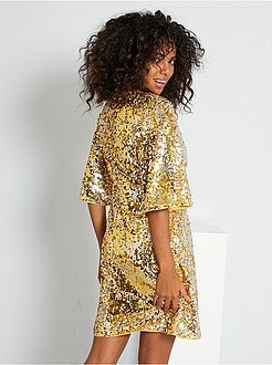 Vestido com lantejoulas - Kiabi