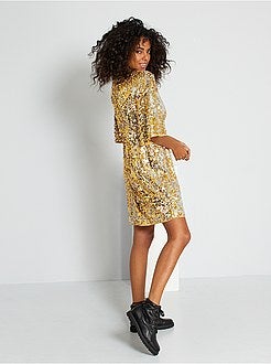 Vestido com lantejoulas - Kiabi