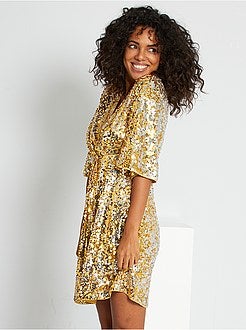 Vestido com lantejoulas - Kiabi