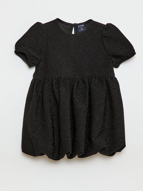 Vestido com lantejoulas corte balão - Kiabi