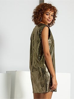 Vestido com lantejoulas - Kiabi