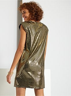 Vestido com lantejoulas - Kiabi