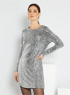 Vestido com lantejoulas - Kiabi