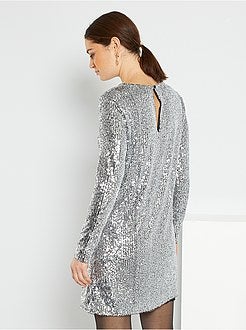 Vestido com lantejoulas - Kiabi