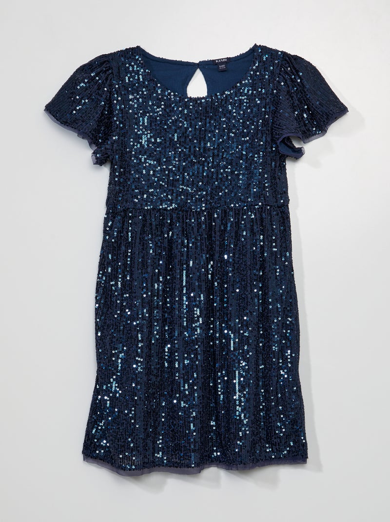 Vestido com lantejoulas PRETO - Kiabi