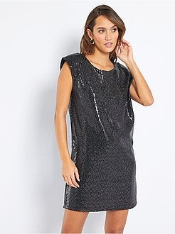 Vestido com lantejoulas - Kiabi