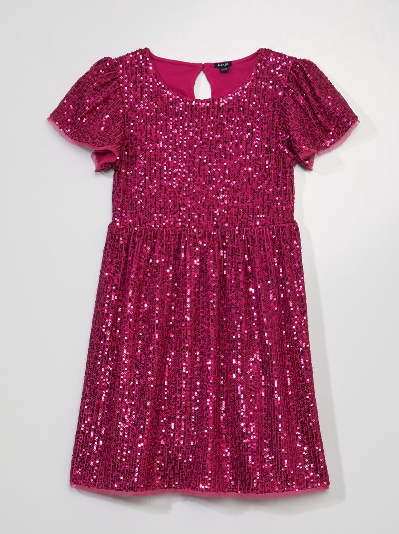 Vestido com lantejoulas ROSA - Kiabi