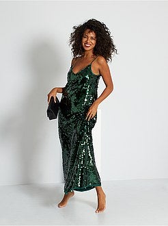 Vestido com lantejoulas - Kiabi