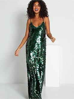 Vestido com lantejoulas - Kiabi