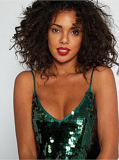 Vestido com lantejoulas - Kiabi