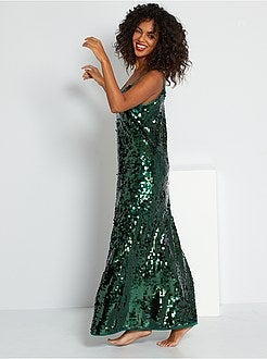 Vestido com lantejoulas - Kiabi