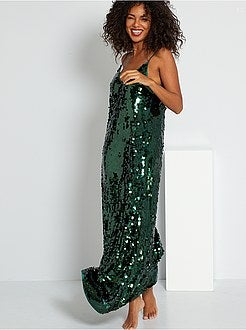 Vestido com lantejoulas - Kiabi