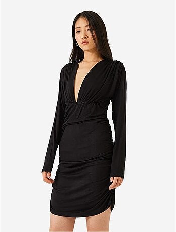 Vestido com laterais franzidas lucci