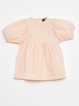Vestido com mangas de balão