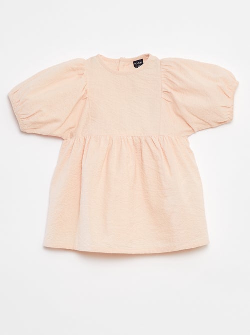 Vestido com mangas de balão - Kiabi