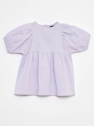 Vestido com mangas de balão