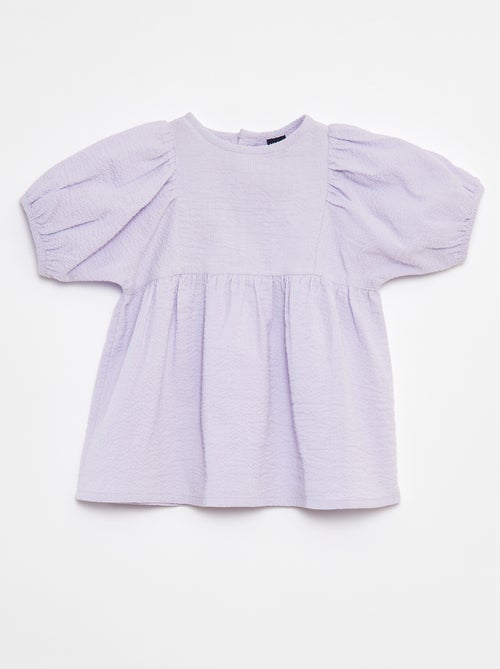 Vestido com mangas de balão - Kiabi