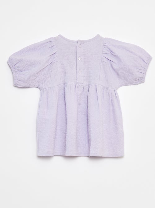 Vestido com mangas de balão - Kiabi