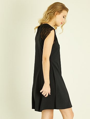 Vestido com mangas de renda - Kiabi