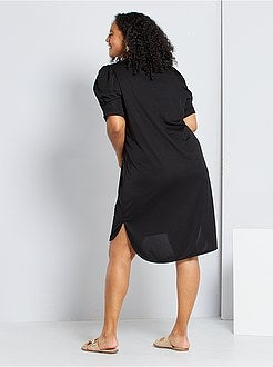 Vestido com mangas em balão - Kiabi