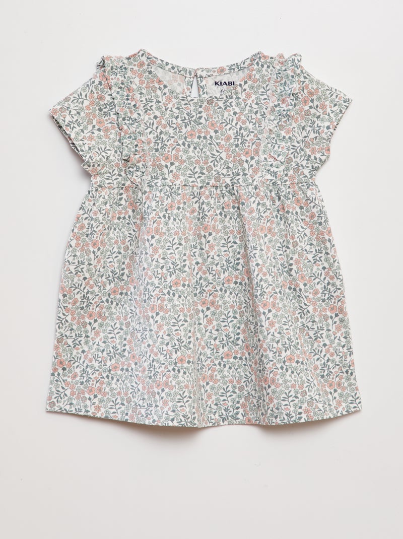 Vestido com motivo BRANCO - Kiabi